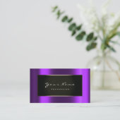 ファッションブロガーはブラック・金ゴールド・パープル・バイオレットを額装 名刺 (スタンド正面)