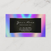 ファッションブロガー枠ブラックフレームバイオレット蛍光体 名刺 (裏面)