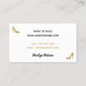 ファッションブロガー金ゴールドセクインハイヒールGlam エレガント 名刺 (裏面)