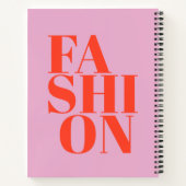 ファッションプリントピンクエステティック名門私立校風のデコモダンール ノートブック (裏面)