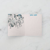 ファッションプレートの18世紀な~の挨拶/メッセージカード カード (内部)