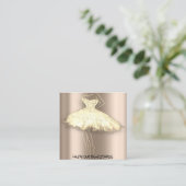 ファッションボエティクカスタムドレスQRロゴバラ赤面 スクエア名刺 (スタンド正面)