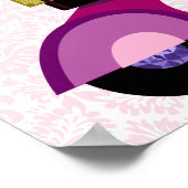 ファッションポスター販売スクーター女性ピンクダイヤモンド ポスター (角)