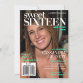 ファッションマガジンターコイズSweet sixteenパーティー 招待状 (正面)