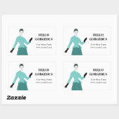 ファッションマーケティングラベル、オンラインショップパッケージング 長方形シール (シート)