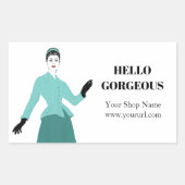 ファッションマーケティングラベル、オンラインショップパッケージング 長方形シール (正面)