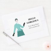 ファッションマーケティングラベル、オンラインショップパッケージング 長方形シール (封筒)