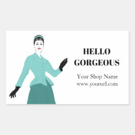 ファッションマーケティングラベル、オンラインショップパッケージング 長方形シール