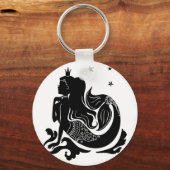 ファッションマーメイドスタイリッシュトレンディーイラストレーション キーホルダー (正面)