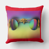 ファッションメガネの赤 クッション (裏面)