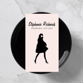 ファッションモダンガールブティック、スタイリストピンク 名刺