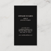 ファッションモダンガールブティック、スタイリストピンク 名刺 (裏面)