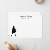 ファッションモダンガールブティック、スタイリストフラットノテカード ノートカード (正面/裏面インサイチュ)