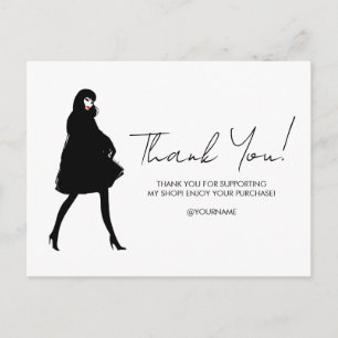 ファッションモダンガールブティックScripted Thank You ポストカード