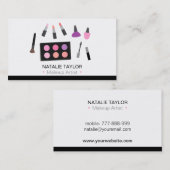 ファッションモダンメイクアップアーティスト 名刺 (正面/裏面)