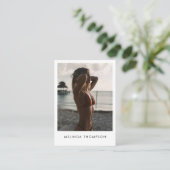 ファッションモデリングコンプカード5フォトQRコード 名刺 (スタンド正面)