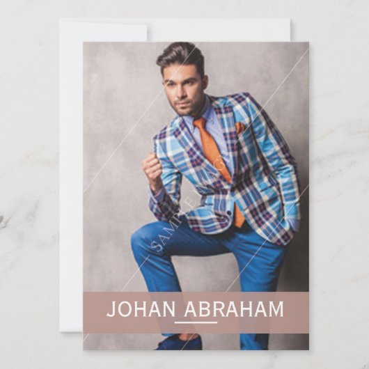 ファッションモデリング複合カード 招待状 (正面)