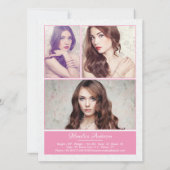 ファッションモデリング複合カード 招待状 (裏面)