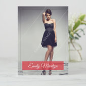 ファッションモデリング複合カード 招待状 (スタンド正面)