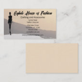 ファッションモデルのシルエット 衣類 ファッション デザイン 名刺 (正面/裏面)