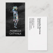 ファッションモデルキラキラ輝き 名刺 (正面/裏面)