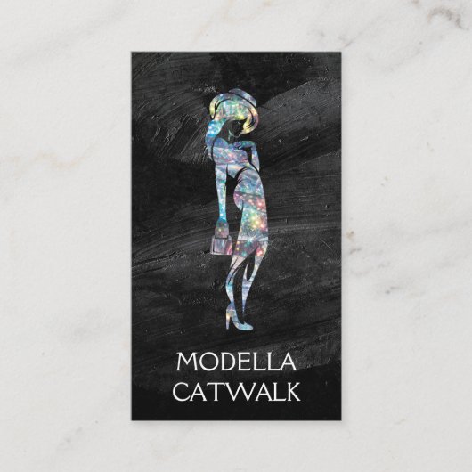 ファッションモデルキラキラ輝き 名刺 (正面)