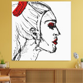 ファッションモデルスケッチ キャンバスプリント (インサイチュ (リビング))