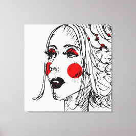 ファッションモデルスケッチ キャンバスプリント