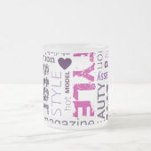 ファッションモデルスタイルすりガラスのコーヒーマグカップ フロストグラスマグカップ (中央)