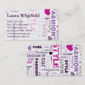 ファッションモデルスタイル美しいスタービジネスカード 名刺 (正面/裏面)