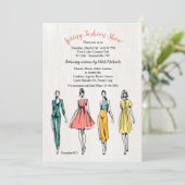 ファッションモデルファッション表示招待状 招待状 (スタンド正面)