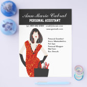 ファッションモデル女性アシスタントファッショニスタ チラシ (シングル)