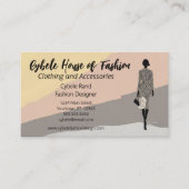 ファッションモデル衣類ファッションスタイル 名刺 (正面)
