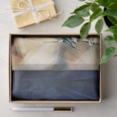 ファッションモデル顔（青） 薄葉紙 (ギフト)