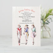 ファッションモデル3つのファッション表示招待状 招待状 (スタンド正面)