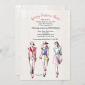 ファッションモデル3つのファッション表示招待状 招待状 (正面/裏面)