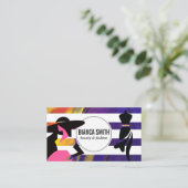 ファッションモデル | ストライプ | 芸術的 名刺 (スタンド正面)