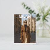 ファッションモデルinミラノイタリア ポストカード (スタンド正面)