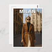ファッションモデルinミラノイタリア ポストカード (正面/裏面)