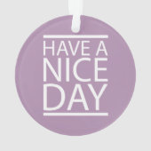 ファッションラベンダーハーブは素敵な一日を過ごす オーナメント (裏面)