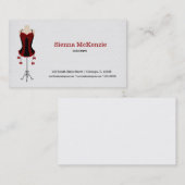 ファッションランジェリー(赤) 名刺 (正面/裏面)