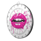 ファッションリップキスグラマー美しいトレンディースタイルピンク ダーツボード (正面右)