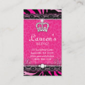 ファッションレースピンククラウンティモダンアラ 名刺 (正面)