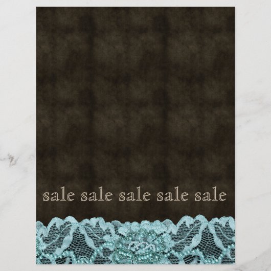 ファッションレースフライヤーブルーブラウンレザーピーチ チラシ (正面)