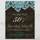 ファッションレースフライヤーブルーブラウンレザーピーチ チラシ (裏面)