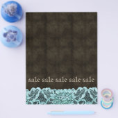 ファッションレースフライヤーブルーブラウンレザーピーチ チラシ (シングル)