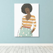 ファッションヴィネットポートレート キャンバスプリント (インサイチュ (ウッドフロア))