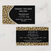 ファッション動物の毛皮の斑点 名刺 (正面/裏面)