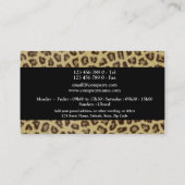 ファッション動物の毛皮の斑点 名刺 (裏面)