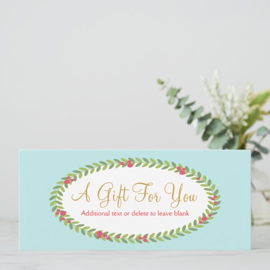 ファッション及び美しいの休日のギフト証明書 (スタンド正面)